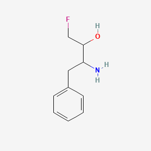 molecular formula C10H14FNO B2675228 3-氨基-1-氟-4-苯基丁-2-醇 CAS No. 105608-78-4