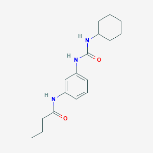 molecular formula C17H25N3O2 B267523 N-(3-{[(cyclohexylamino)carbonyl]amino}phenyl)butanamide 
