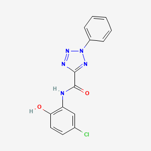 molecular formula C14H10ClN5O2 B2675230 N-(5-chloro-2-hydroxyphenyl)-2-phenyl-2H-tetrazole-5-carboxamide CAS No. 1396582-38-9