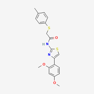 molecular formula C20H20N2O3S2 B2675233 N-(4-(2,4-dimethoxyphenyl)thiazol-2-yl)-2-(p-tolylthio)acetamide CAS No. 895456-46-9