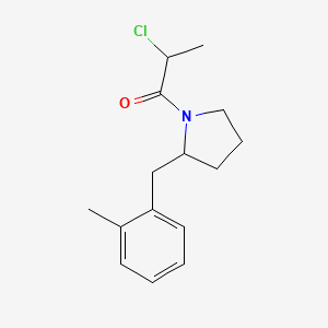 molecular formula C15H20ClNO B2675235 2-Chloro-1-[2-[(2-methylphenyl)methyl]pyrrolidin-1-yl]propan-1-one CAS No. 2411312-79-1