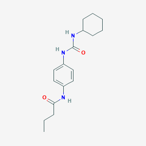 molecular formula C17H25N3O2 B267524 N-(4-{[(cyclohexylamino)carbonyl]amino}phenyl)butanamide 