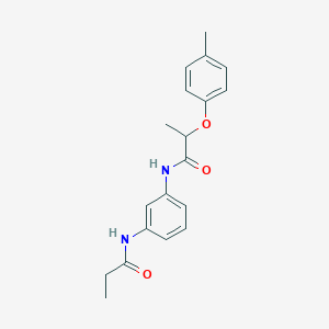 molecular formula C19H22N2O3 B267528 2-(4-methylphenoxy)-N-[3-(propionylamino)phenyl]propanamide 