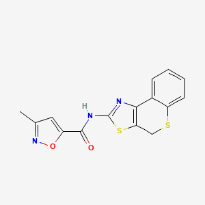 molecular formula C15H11N3O2S2 B2675280 3-methyl-N-(4H-thiochromeno[4,3-d]thiazol-2-yl)isoxazole-5-carboxamide CAS No. 946286-67-5