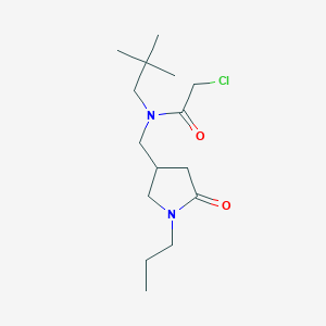 molecular formula C15H27ClN2O2 B2675290 2-Chloro-N-(2,2-dimethylpropyl)-N-[(5-oxo-1-propylpyrrolidin-3-yl)methyl]acetamide CAS No. 2411221-57-1