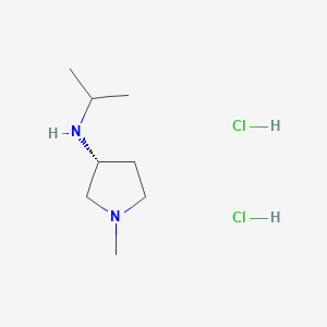 molecular formula C8H20Cl2N2 B2675291 (3R)-1-Methyl-N-propan-2-ylpyrrolidin-3-amine;dihydrochloride CAS No. 2580114-24-3