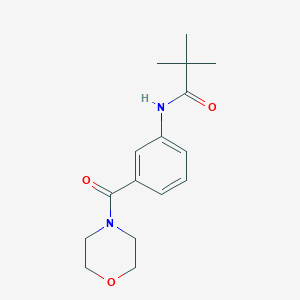 molecular formula C16H22N2O3 B267530 2,2-dimethyl-N-[3-(4-morpholinylcarbonyl)phenyl]propanamide 