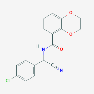 molecular formula C17H13ClN2O3 B2675306 N-[(4-Chlorophenyl)-cyanomethyl]-2,3-dihydro-1,4-benzodioxine-5-carboxamide CAS No. 1385298-14-5