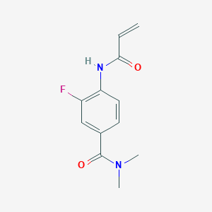 molecular formula C12H13FN2O2 B2675309 3-Fluoro-N,N-dimethyl-4-(prop-2-enoylamino)benzamide CAS No. 2305483-97-8