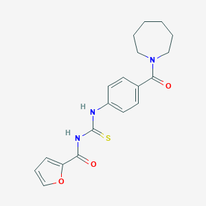 molecular formula C19H21N3O3S B267531 N-[4-(1-azepanylcarbonyl)phenyl]-N'-(2-furoyl)thiourea 