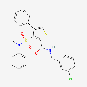 N-[(3-CHLOROPHENYL)METHYL]-3-[METHYL(4-METHYLPHENYL)SULFAMOYL]-4-PHENYLTHIOPHENE-2-CARBOXAMIDE