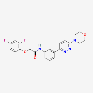 molecular formula C22H20F2N4O3 B2675320 2-(2,4-difluorophenoxy)-N-(3-(6-morpholinopyridazin-3-yl)phenyl)acetamide CAS No. 1020975-27-2