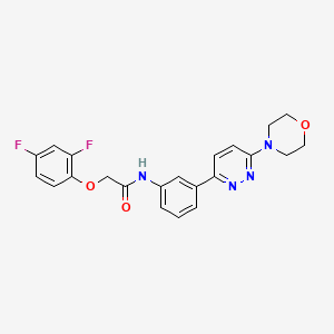 molecular formula C22H20F2N4O3 B2675320 2-(2,4-二氟苯氧基)-N-(3-(6-吗啉基吡啶并[3,2-d]嘧啶-3-基)苯基)乙酰胺 CAS No. 1020975-27-2