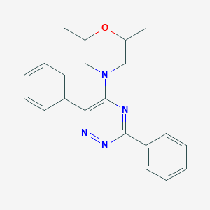 molecular formula C21H22N4O B2675321 5-(2,6-Dimethylmorpholino)-3,6-diphenyl-1,2,4-triazine CAS No. 339013-11-5