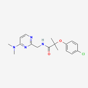 molecular formula C17H21ClN4O2 B2675327 2-(4-氯苯氧基)-N-((4-(二甲基氨基)嘧啶-2-基)甲基)-2-甲基丙酰胺 CAS No. 1797719-02-8