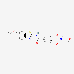 molecular formula C20H21N3O5S2 B2675331 N-(6-乙氧基-1,3-苯并噻唑-2-基)-4-(吗啉-4-基磺酰)苯甲酰胺 CAS No. 325724-85-4
