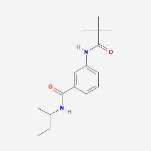 molecular formula C16H24N2O2 B267534 N-(sec-butyl)-3-[(2,2-dimethylpropanoyl)amino]benzamide 