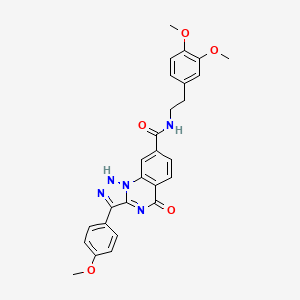 molecular formula C27H25N5O5 B2675367 N-(3,4-二甲氧基苯乙基)-3-(4-甲氧苯基)-5-氧代-4,5-二氢-[1,2,3]三唑并[1,5-a]喹唑啉-8-甲酰胺 CAS No. 1031650-33-5