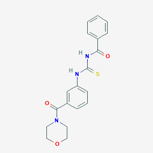 molecular formula C19H19N3O3S B267537 N-benzoyl-N'-[3-(4-morpholinylcarbonyl)phenyl]thiourea 
