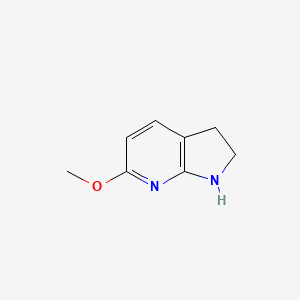 molecular formula C8H10N2O B2675377 6-甲氧基-1H,2H,3H-吡咯并[2,3-b]吡啶 CAS No. 1256805-71-6