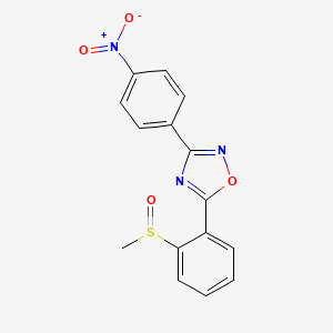 molecular formula C15H11N3O4S B2675380 甲基-2-[3-(4-硝基苯基)-1,2,4-噁二唑-5-基]苯基亚氧化物 CAS No. 339015-74-6