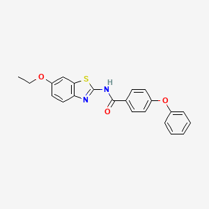 molecular formula C22H18N2O3S B2675385 N-(6-ethoxy-1,3-benzothiazol-2-yl)-4-phenoxybenzamide CAS No. 314076-35-2