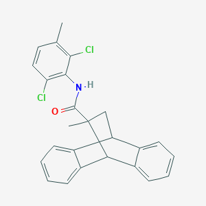 molecular formula C25H21Cl2NO B2675390 N-(2,6-dichloro-3-methylphenyl)-15-methyltetracyclo[6.6.2.02,7.09,14]hexadeca-2,4,6,9,11,13-hexaene-15-carboxamide CAS No. 1972650-95-5