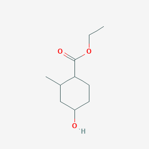 molecular formula C10H18O3 B2675392 乙酸-4-羟基-2-甲基环己烷-1-酸乙酯 CAS No. 72641-04-4