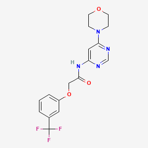 molecular formula C17H17F3N4O3 B2675396 N-(6-morpholinopyrimidin-4-yl)-2-(3-(trifluoromethyl)phenoxy)acetamide CAS No. 1396865-58-9