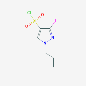 molecular formula C6H8ClIN2O2S B2675399 3-Iodo-1-propylpyrazole-4-sulfonyl chloride CAS No. 1946812-47-0