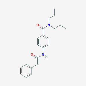 molecular formula C21H26N2O2 B267540 4-[(phenylacetyl)amino]-N,N-dipropylbenzamide 