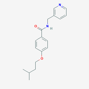 molecular formula C18H22N2O2 B267541 4-(3-methylbutoxy)-N-(pyridin-3-ylmethyl)benzamide 