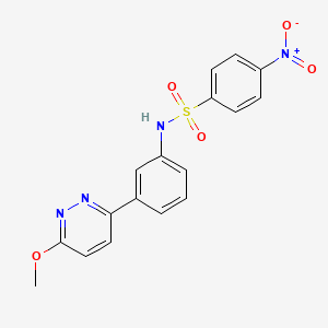 B2675411 N-(3-(6-methoxypyridazin-3-yl)phenyl)-4-nitrobenzenesulfonamide CAS No. 903279-93-6