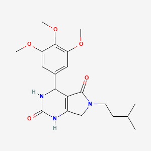 6-isopentyl-4-(3,4,5-trimethoxyphenyl)-3,4,6,7-tetrahydro-1H-pyrrolo[3,4-d]pyrimidine-2,5-dione