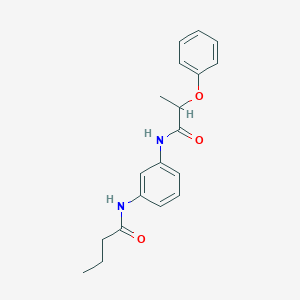 molecular formula C19H22N2O3 B267543 N-{3-[(2-phenoxypropanoyl)amino]phenyl}butanamide 