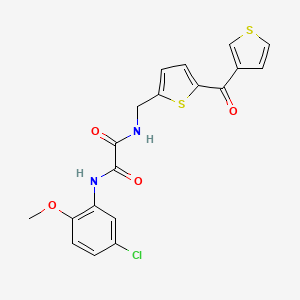 N1-(5-chloro-2-methoxyphenyl)-N2-((5-(thiophene-3-carbonyl)thiophen-2-yl)methyl)oxalamide