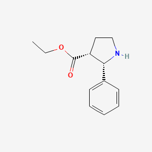 molecular formula C13H17NO2 B2675433 Ethyl (2S,3R)-2-phenylpyrrolidine-3-carboxylate CAS No. 117103-21-6