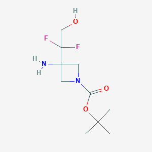 Tert-butyl 3-amino-3-(1,1-difluoro-2-hydroxy-ethyl)azetidine-1-carboxylate