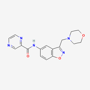 N-[3-(Morpholin-4-ylmethyl)-1,2-benzoxazol-5-yl]pyrazine-2-carboxamide
