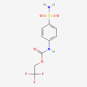 molecular formula C9H9F3N2O4S B2675443 2,2,2-三氟乙基-N-(4-磺酰氨基苯基)碳酸酯 CAS No. 872103-76-9