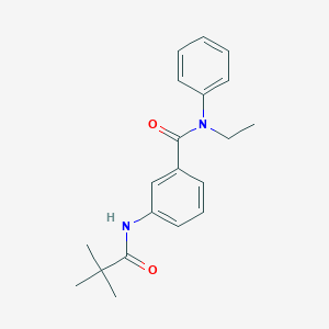 molecular formula C20H24N2O2 B267545 3-[(2,2-dimethylpropanoyl)amino]-N-ethyl-N-phenylbenzamide 