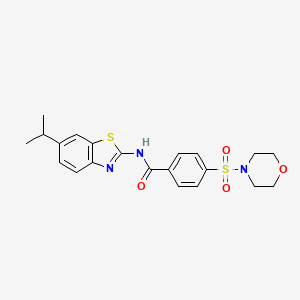 molecular formula C21H23N3O4S2 B2675450 N-(6-异丙基苯并[d]噻唑-2-基)-4-(吗啉磺酰基)苯甲酰胺 CAS No. 892855-89-9