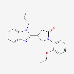 molecular formula C22H25N3O2 B2675455 1-(2-乙氧苯基)-4-(1-丙基-1H-苯并咪唑-2-基)吡咯烷-2-酮 CAS No. 876713-25-6
