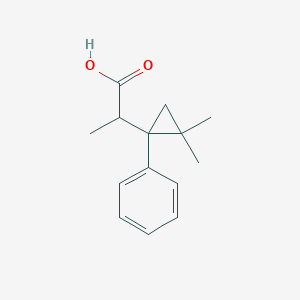 2-(2,2-Dimethyl-1-phenylcyclopropyl)propanoic acid