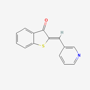 molecular formula C14H9NOS B2675468 (2Z)-2-(吡啶-3-基甲基亚甲基)-1-苯并噻吩-3(2H)-酮 CAS No. 1164552-91-3