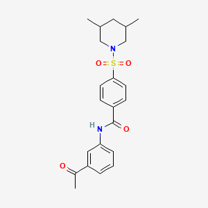 N-(3-acetylphenyl)-4-(3,5-dimethylpiperidin-1-yl)sulfonylbenzamide