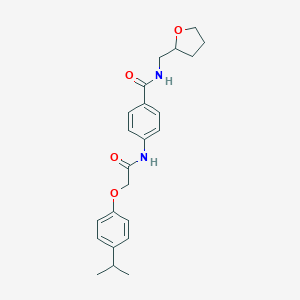 molecular formula C23H28N2O4 B267549 4-{[(4-isopropylphenoxy)acetyl]amino}-N-(tetrahydro-2-furanylmethyl)benzamide 