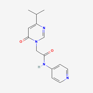 molecular formula C14H16N4O2 B2675490 2-(4-isopropyl-6-oxopyrimidin-1(6H)-yl)-N-(pyridin-4-yl)acetamide CAS No. 1211620-27-7