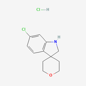 6-Chloro-1,2-dihydrospiro[indole-3,4'-oxane] hydrochloride