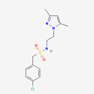 1-(4-chlorophenyl)-N-(2-(3,5-dimethyl-1H-pyrazol-1-yl)ethyl)methanesulfonamide